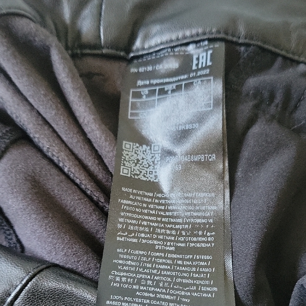 GUESS Black Pleather Pants - Picture 2 of 6